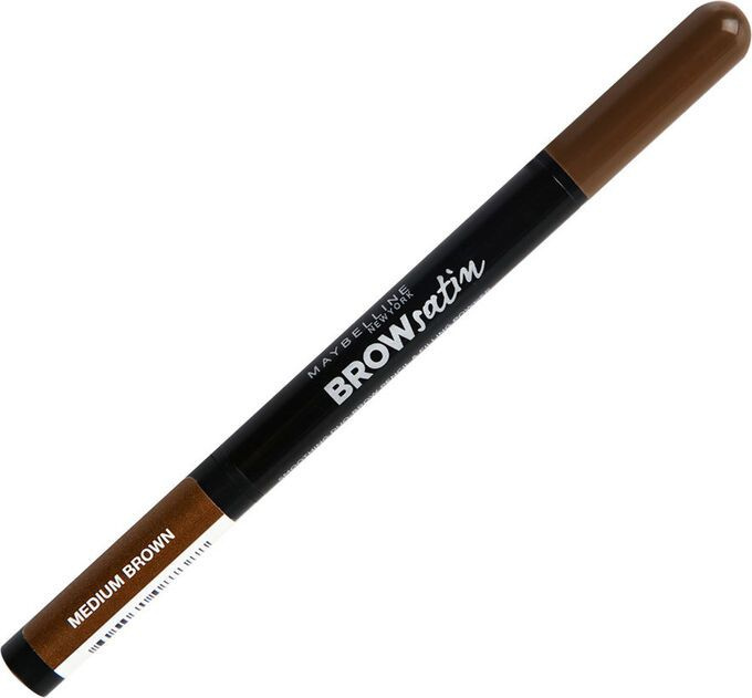 MAYBELLINE NEW YORK Карандаш для бровей "Brow Satin", карандаш + заполняющая пудра оттенок Medium brown #1