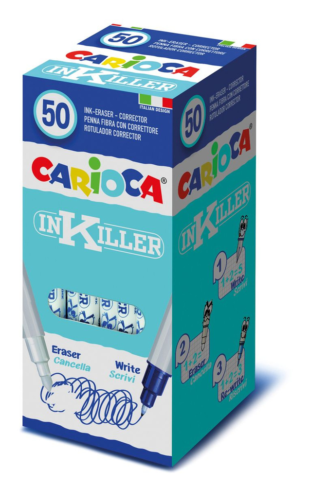 Carioca Ручка Капиллярная, толщина линии: 1 мм, цвет: Синий, 50 шт.  #1