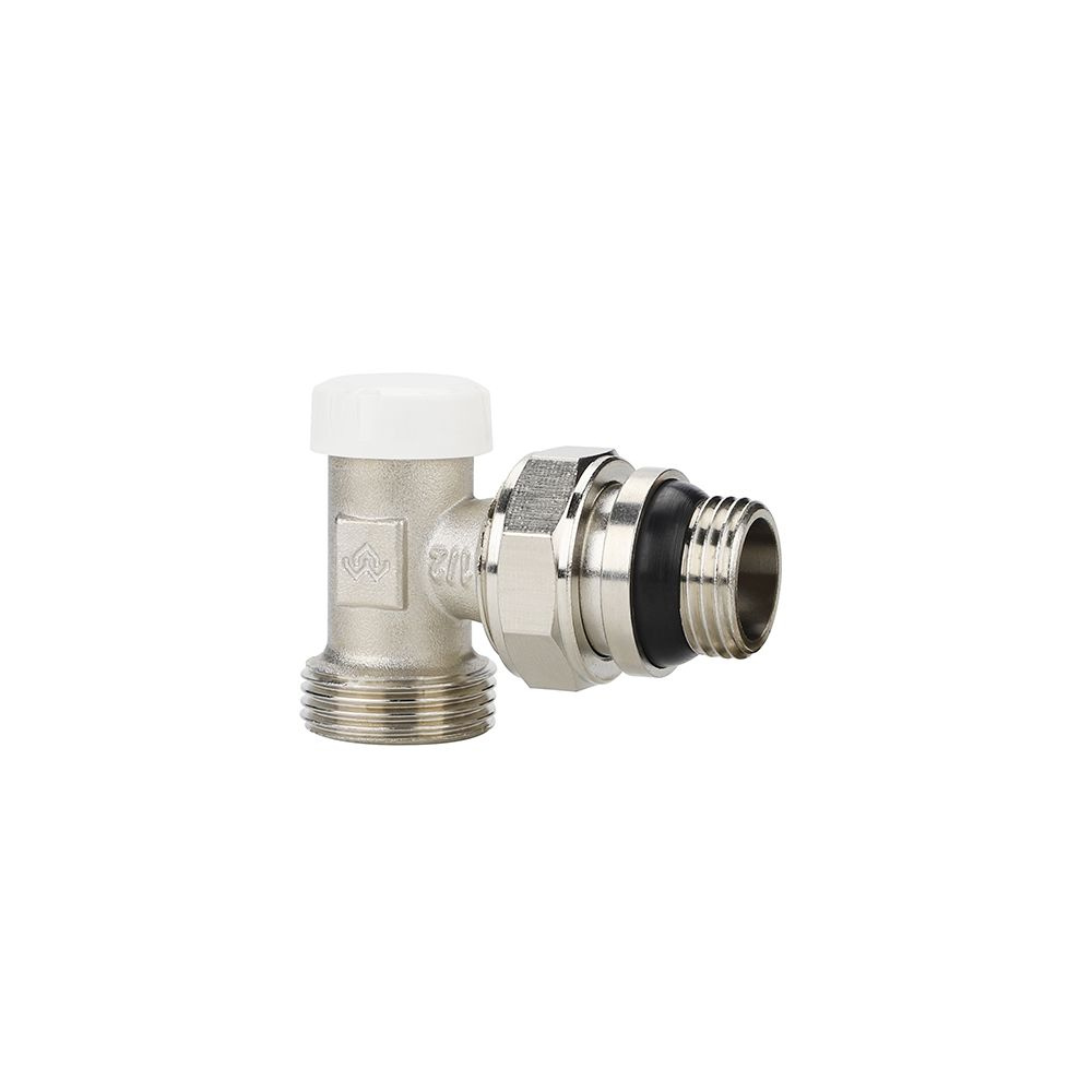 Запорный радиаторный клапан (вентиль) ручной регулировки Varmega VM10212, 1/2" x 3/4"EK НР, угловой, #1
