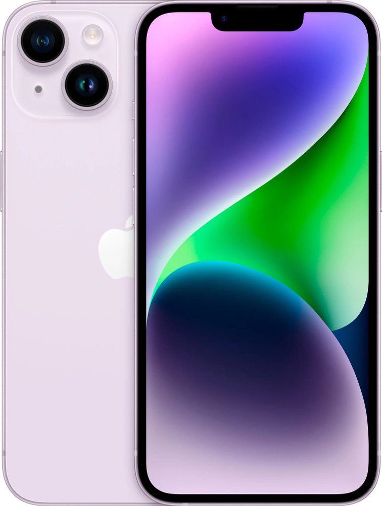 Apple Смартфон iPhone 14 2SIM 128 ГБ, фиолетовый #1