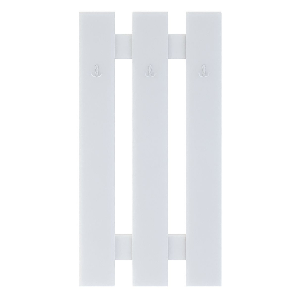 Настенная вешалка для одежды в прихожую, с крючками Феликс Касторама, 115х60 см, ЛДСП, Белый Шагрень #1