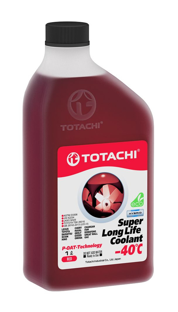 Охлаждающая жидкость/Антифриз TOTACHI SUPER LONG LIFE COOLANT RED -40C, 1 л  #1