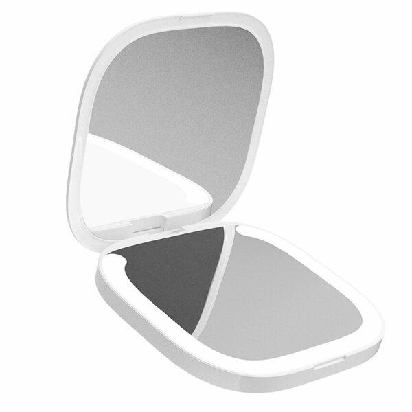 Зеркало косметическое карманное с подсветкой Jordan&Judy LED Makeup Mirror M18 русская версия, белое #1