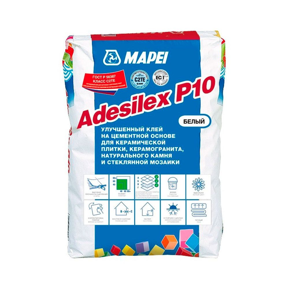 Клей для плитки Mapei Adesilex P10 белый 25 кг 277225 #1