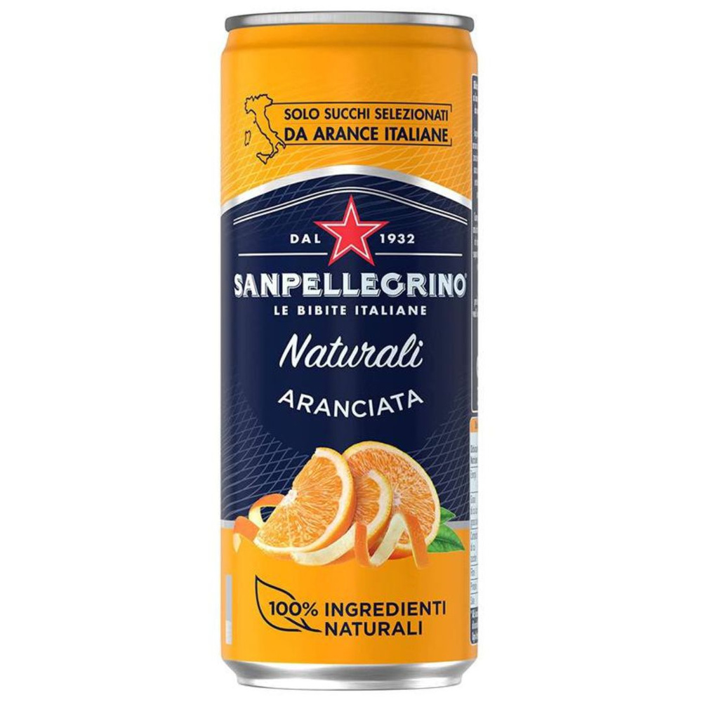 San Pellegrino/ Сан Пеллегрино сокосодержащий напиток Aranciata, апельсиновый, 24*0,33л  #1