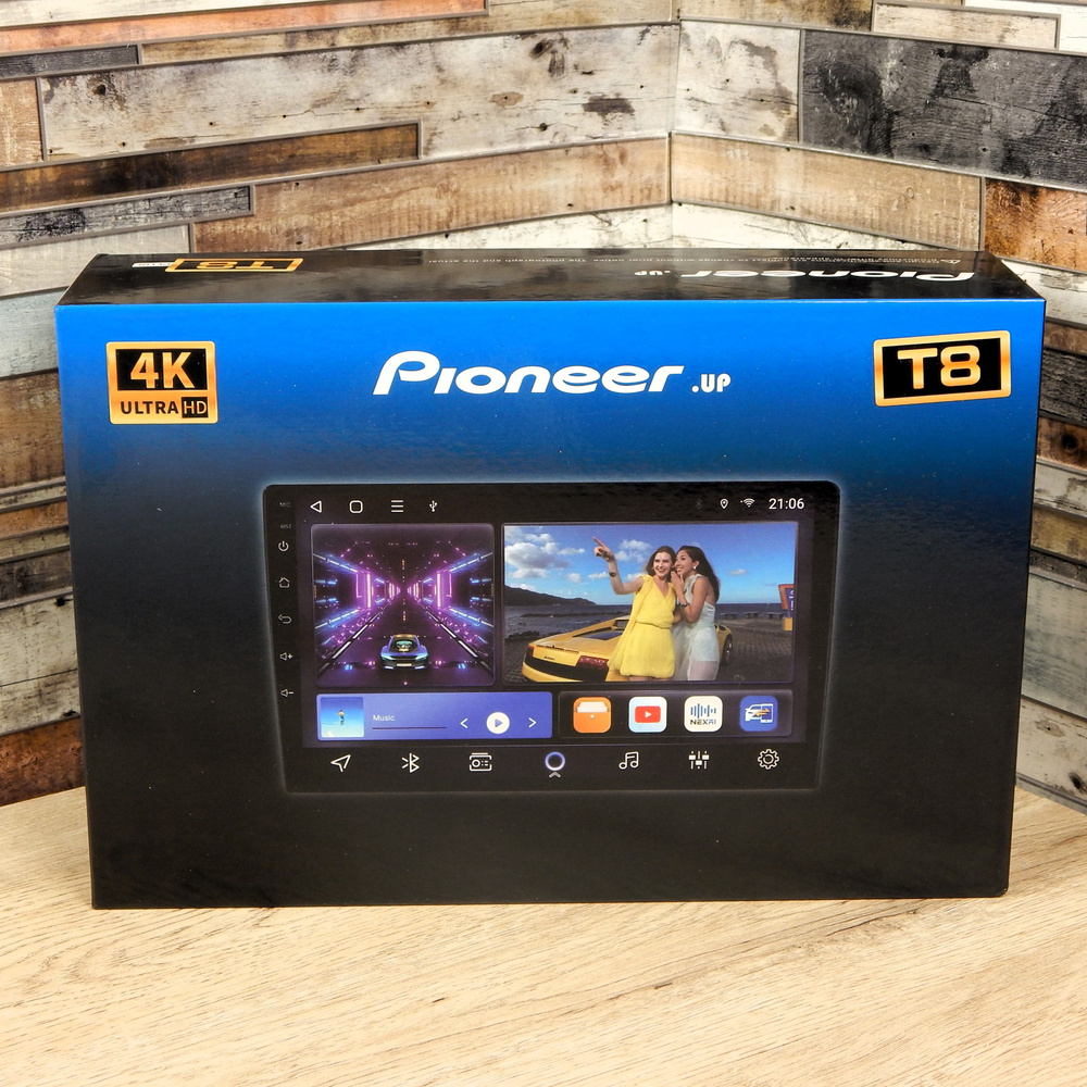 Магнитола Pioneer.UP T8 для автомобиля Android, 2 din, 9 дюймов.  Автомагнитола WIFI, Bluetooth, GPS-навигация, MP5-плеер. Магнитофон в машину  с сенсорным экраном2 DIN - купить в интернет-магазине OZON с доставкой по  России (1430375643)