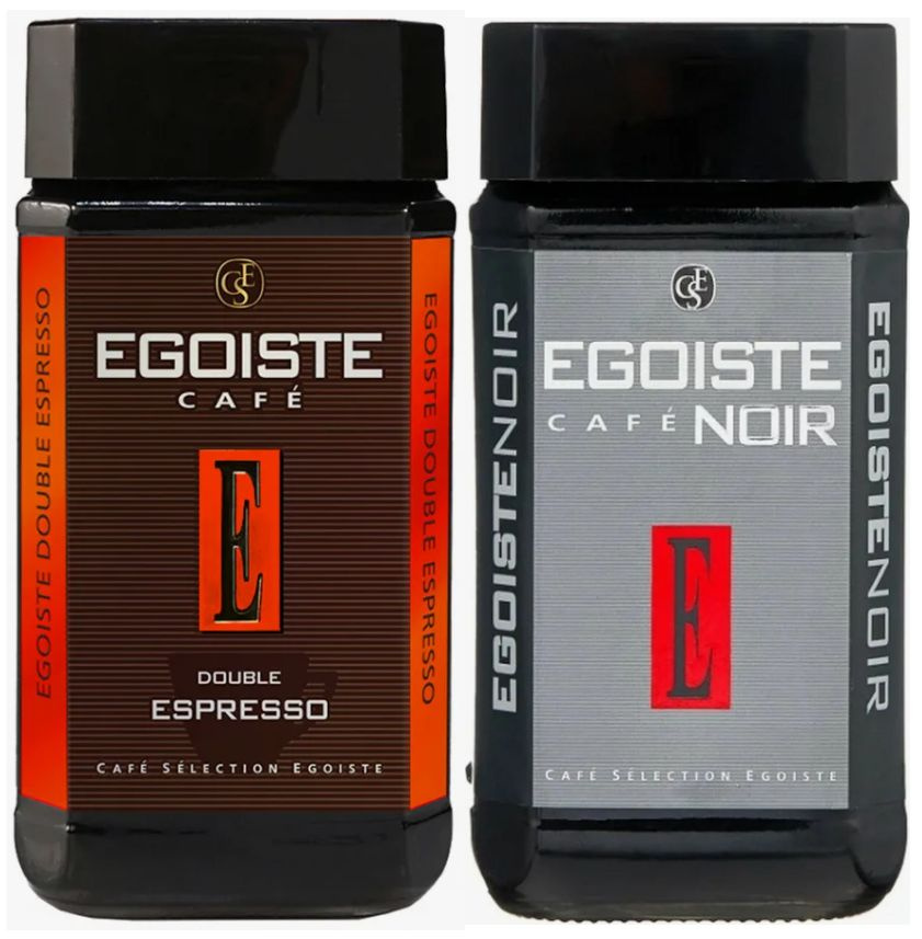 Кофе растворимый EGOISTE 2 вида (Double Espresso, Noir) 100 гр по 1 штуке  #1