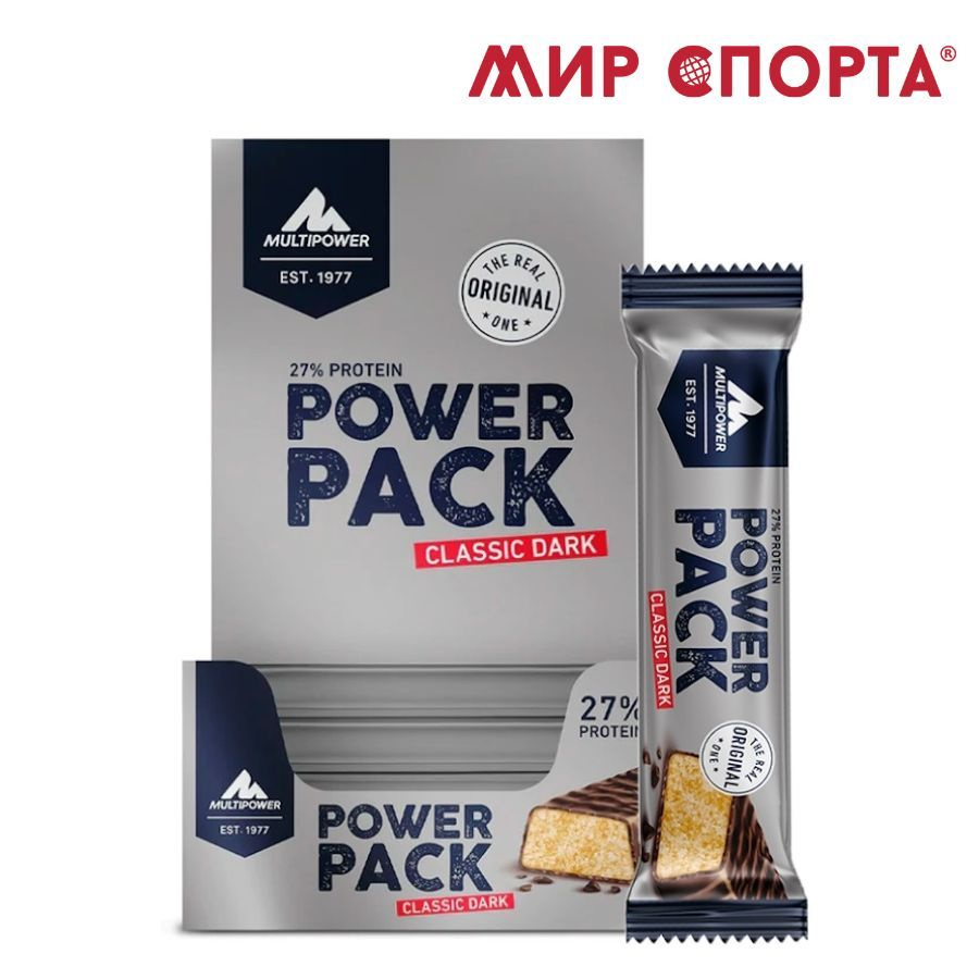 Multipower Набор протеиновых батончиков со вкусом Темный Шоколад, 10 шт *35 г.  #1