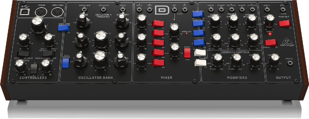 BEHRINGER MODEL D аналоговый синтезатор формата Eurorack, 3 VCO с 6 формами волны каждый, VCF, VCA и #1