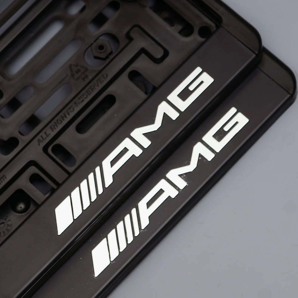Рамки для номеров автомобиля AMG чёрные 2 шт. #1