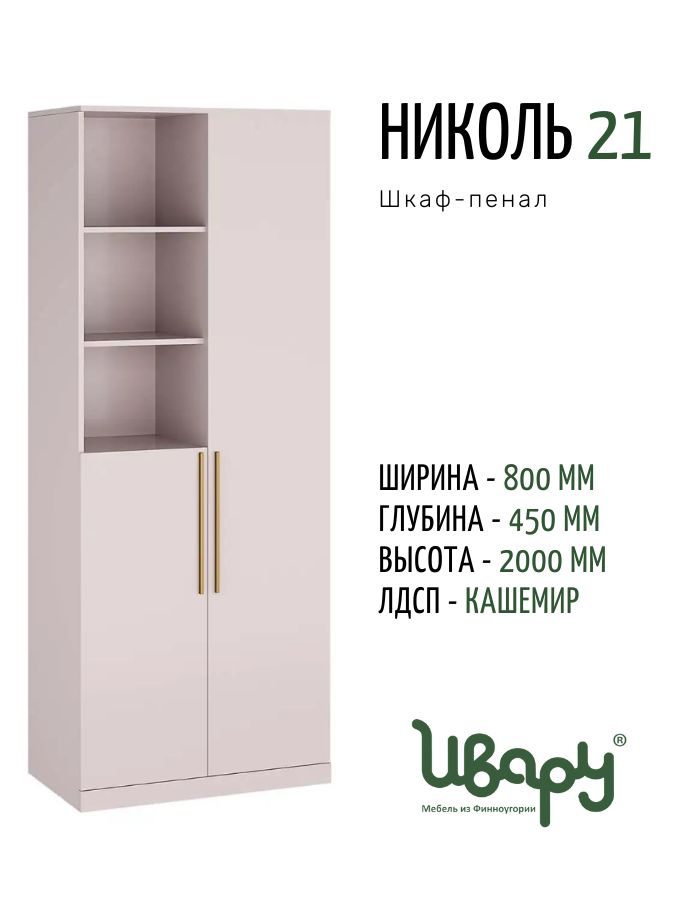 Шкаф в гостиную, Николь 21 Стеллаж, Ивару #1