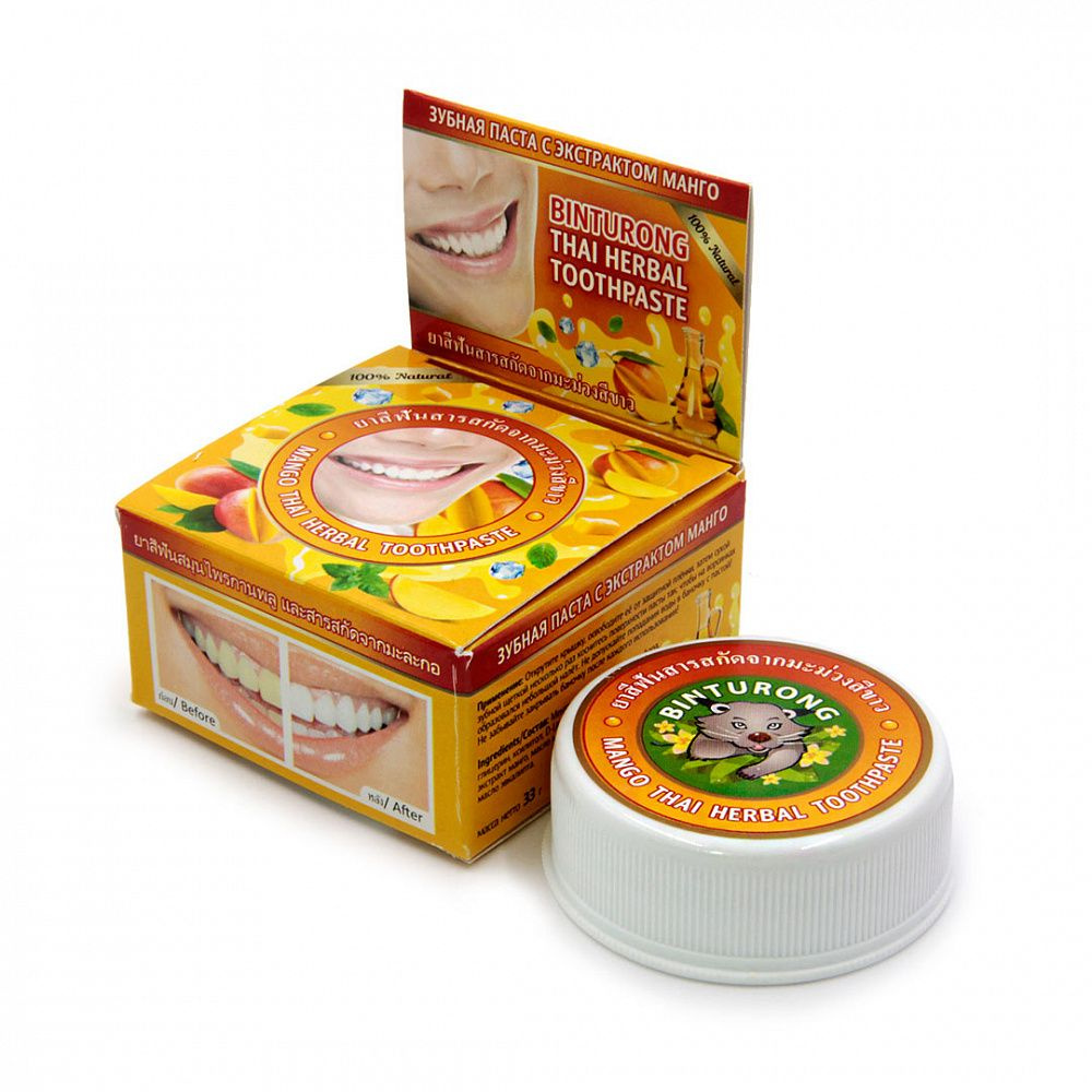 Зубная паста Binturong Mango Thai Herbal Toothpaste #1