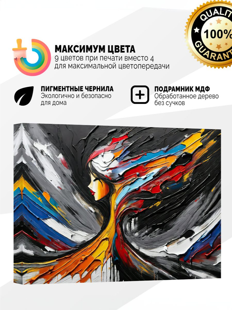 Картина на холсте 60x80 Портрет девушки #1