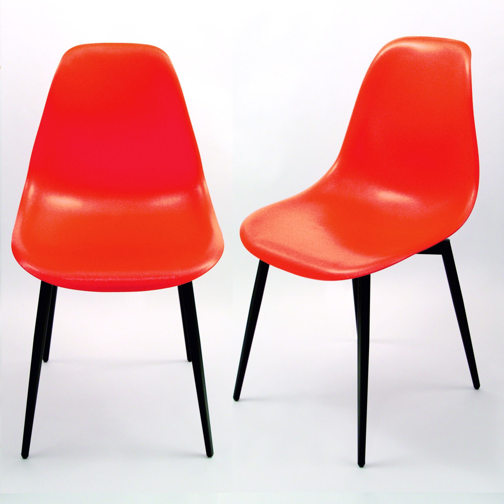 Комплект из 2 стульев ТУССЕ Лайт чёрный /красный #1