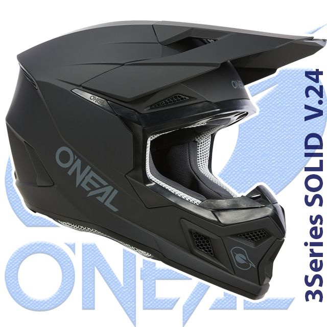 Шлем кроссовый O'NEAL 3Series SOLID V.24 XXL(63-64) матовый черный #1