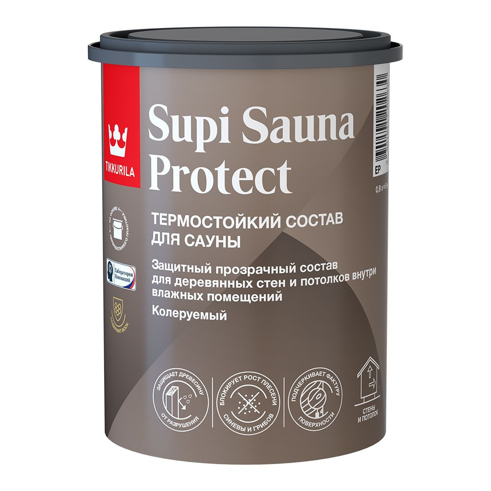 Термостойкий состав для сауны TIKKURILA Supi Sauna Protect 0,9 л (база EP)  #1