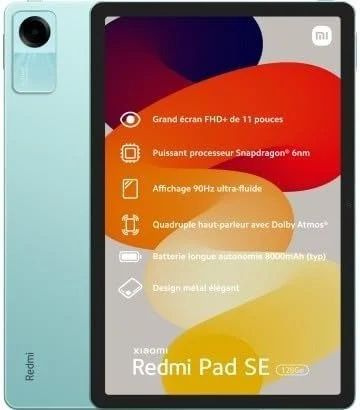 Планшетный ПК Xiaomi Redmi Pad SE 6/128Gb зеленый <11" 8*2.4GHz 1920х1200 IPS 8+5Мп 8000mAh And13>  #1