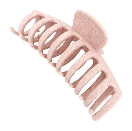 Заколка-краб для волос из натуральной пшеницы Straw Claw Hair Clip Round, Pink  #1