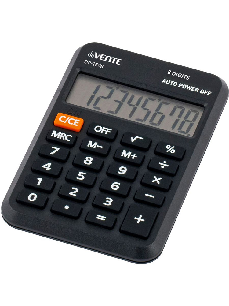Карманный калькулятор 8 разрядный 58x88x11 мм базовые математические функции, автоматическое вычисление #1