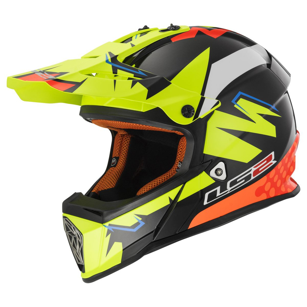 Шлем LS2 MX437 FAST VOLT (ISAAC VINALES REPLICA) (XXL, Black Yellow Orange) #1