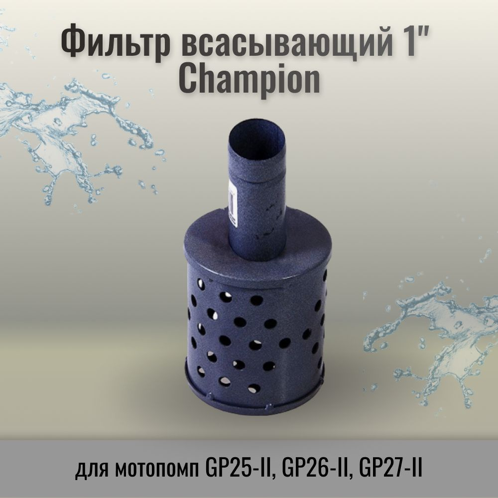 Фильтр всасывающий 1" Champion для мотопомп GP25-II, GP26-II, GP27-II #1