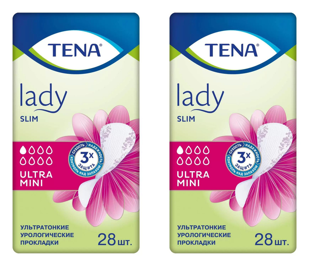 Tena Урологические прокладки Lady Slim Ultra Mini, 28 шт, 2 уп #1