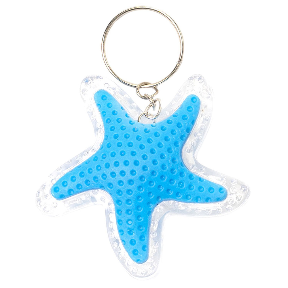 Брелок детский Морская звезда со светом 5 см на ключи, рюкзак  #1
