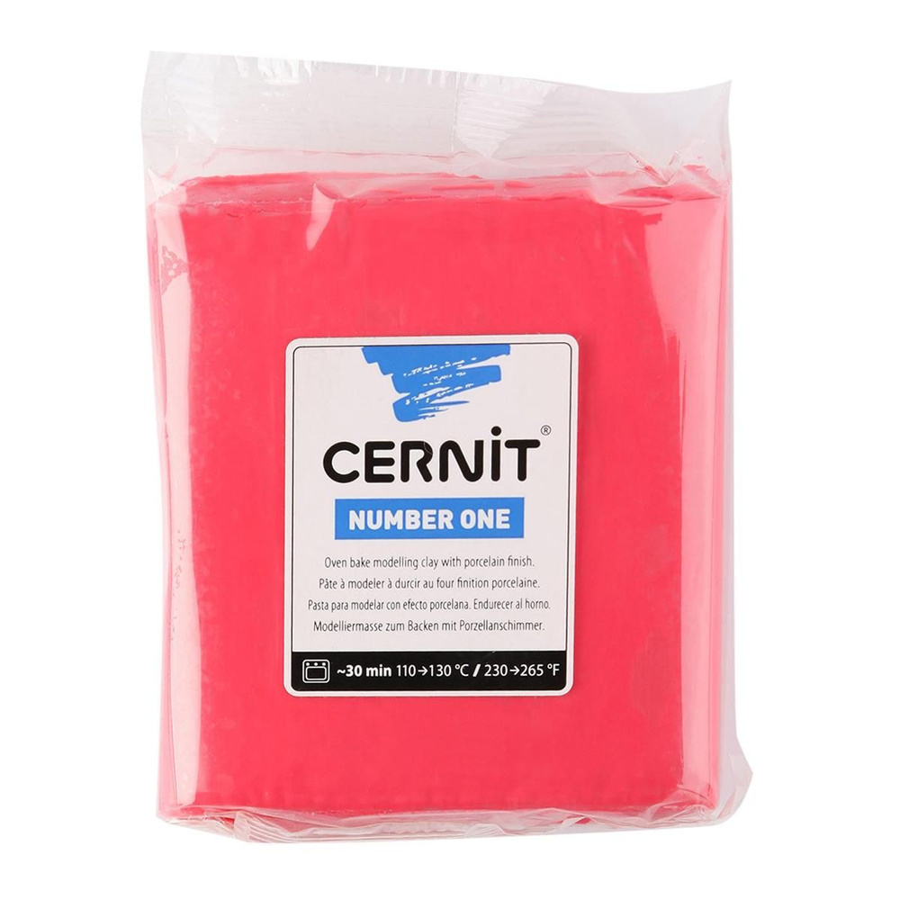 Пластика Cernit Полимерная, запекаемая, №1, цвет 400, красная, 250 г, CE090025  #1