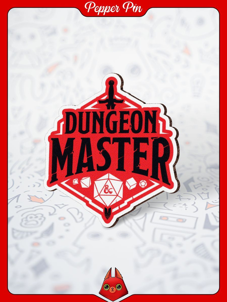 Деревянный значок на рюкзак DnD Dungeons and Dragons #1