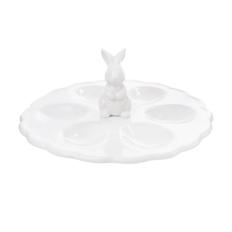 Пасхальная фарфоровая тарелка для яиц Кролик Пасха Сувенир Блюдо  #1