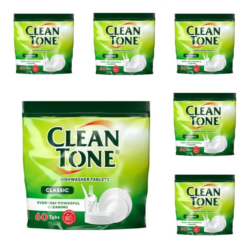 Clean Tone Таблетки для посудомоечных машин 60 шт, 6 упаковок #1