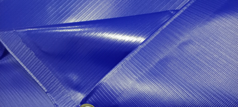 Тент ПВХ облегченный синий 300 г/м2, 4мх8м с люверсами #1