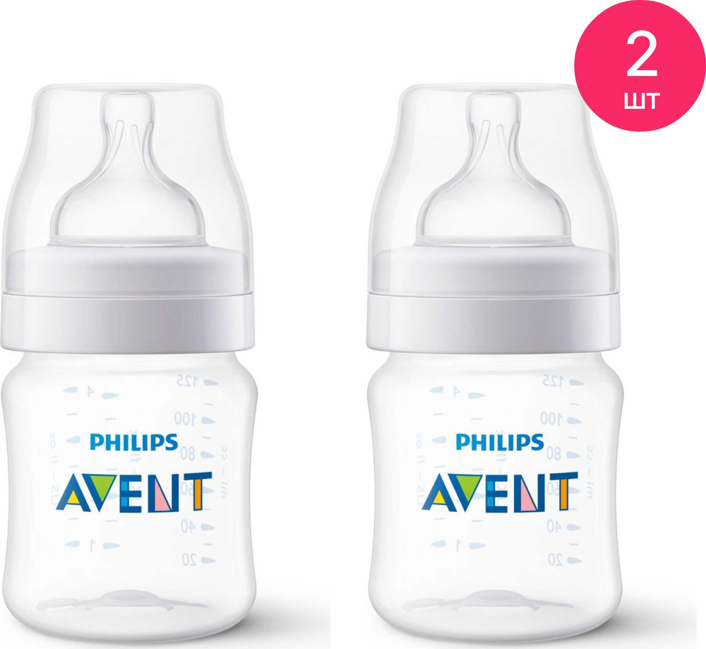 Бутылочка для кормления Philips Avent / Филипс Авент Anti-colic с соской из силикона, от 0 месяцев 125мл #1