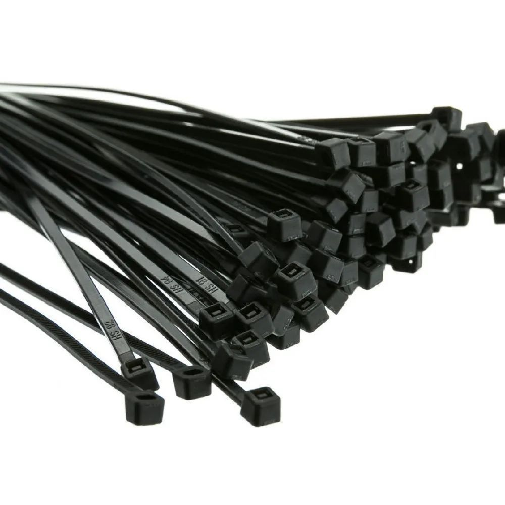 Кабельная хомут-стяжка 9х400 мм пластиковая (нейлоновая) черная 20 штук Sorrex OY  #1