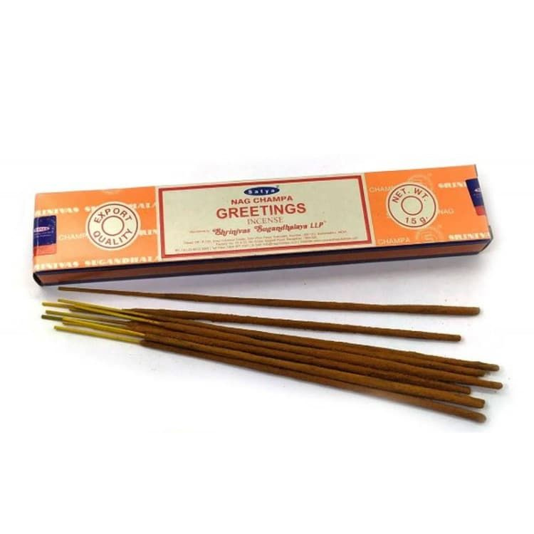 Nag Champa GREETINGS Incense, Satya (Благовония Наг Чампа ПРИВЕТСТВИЯ, Сатья), 15 г.  #1