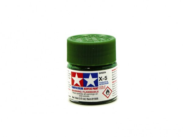 81505 X-5 Green gloss, acrylic paint mini 10 ml. (Зелёный глянцевый) #1