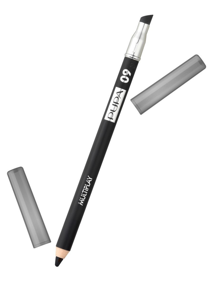 Pupa Карандаш для глаз тройного действия с аппликатором Multiplay Eye Pencil, 09 black, 1.2 г  #1