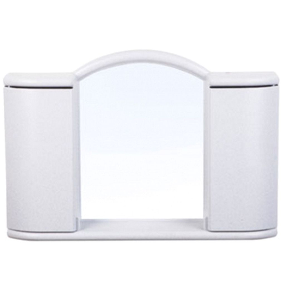 Зеркало-шкаф 59.6х41х10.7 см, Berossi, Argo, прямоугольное, белый мрамор, с полочкой  #1