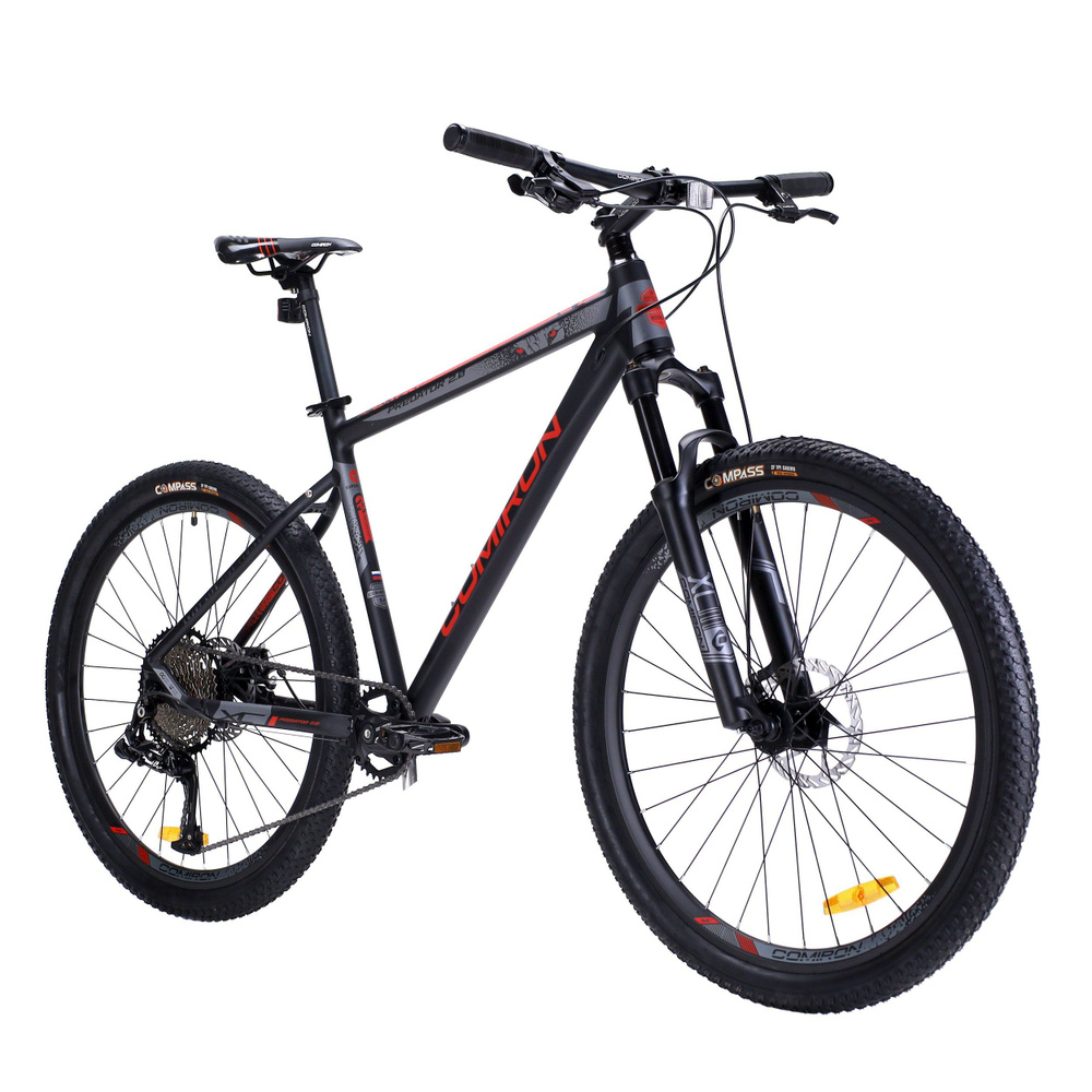 Велосипед горный COMIRON PREDATOR II 27.5-19" L-TWOO 1*11S, чёрно-красный #1