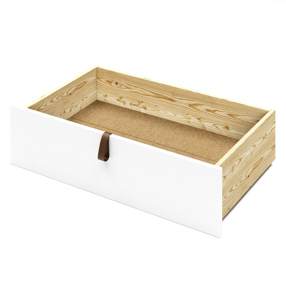 Ящик под кровать выкатной на колесиках для хранения вещей, 57х92,5х20,8 см, цвет белый  #1