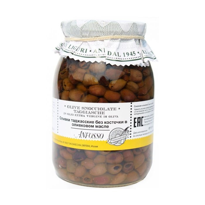 Anfosso Оливки таджасские в оливковом масле, без косточки, 950 г  #1