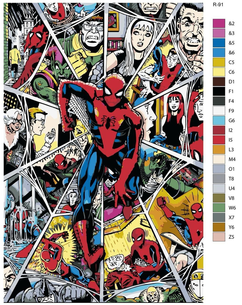 Картина по номерам R-91 "Супергерои" 40x60 см #1