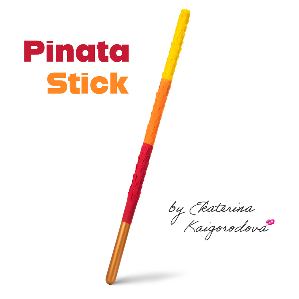 Бита для пиньяты, 60 см / Pinata stick by Ekaterina Kaigorodova / Палка для пиньяты от Екатерины Кайгородовой #1