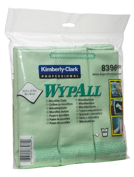 8396 Микрофибра в пачках WypAll Microfibre Cloth зелёный (1 пач х 6 л) #1