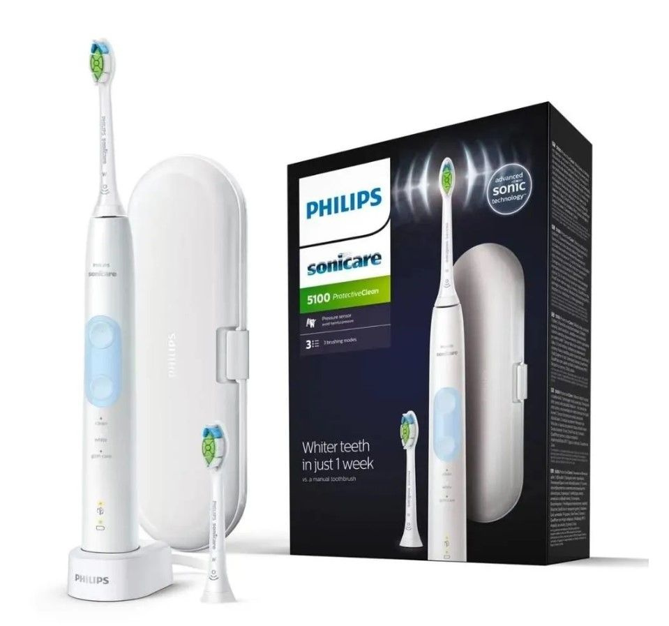 Philips Sonicare Электрическая зубная щетка HX6859/29, белый, синий  #1