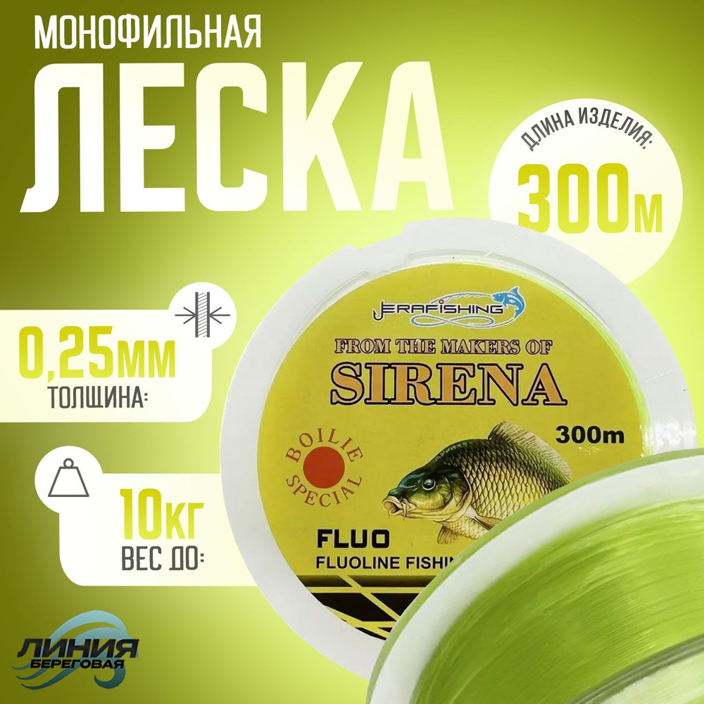 Монофильная леска для рыбалки SIRENA 0,25 мм #1