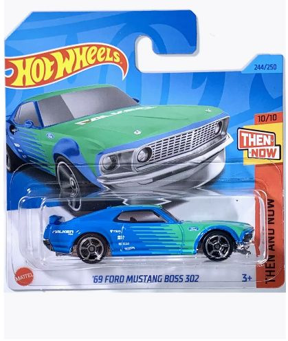 Машинка Hot Wheels 69 Ford Mustang Boss 302 / THEN AND NOW / Хот Вилс #1