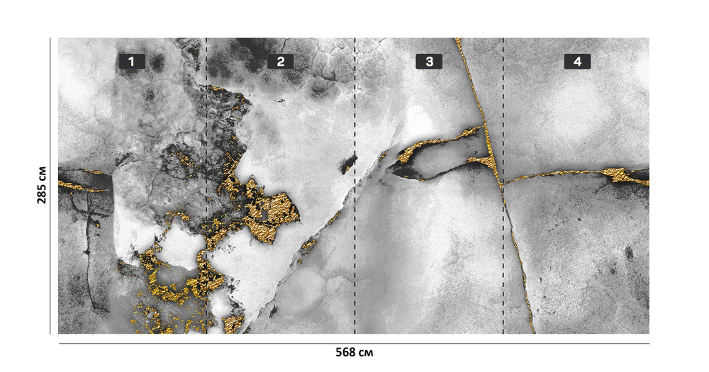 Гибкий мрамор "Грейс" полотно №3; 1420х2850; 4,047 кв.м. #1