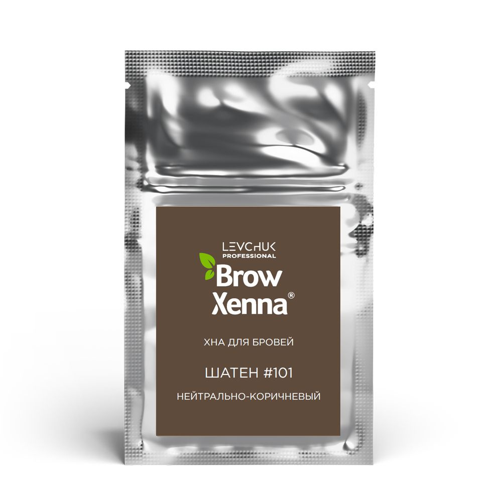 BrowXenna Хна для бровей #101 Шатен, нейтрально-коричневый, саше-рефилл 6 г (Brow Henna / БроуХенна) #1