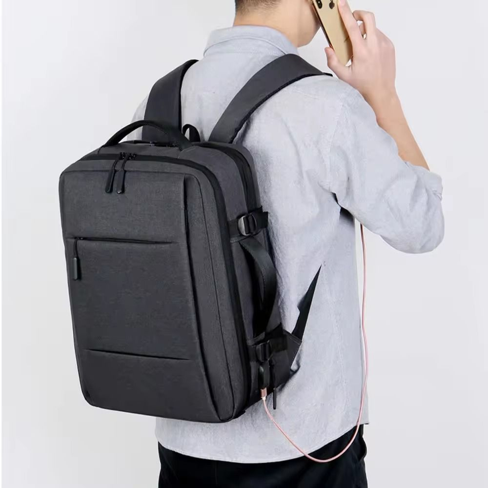 Рюкзак-трансформер 2в1 с USB для ноутбука диагональю 15/ 15.4 дюйма. Темно-серый  #1